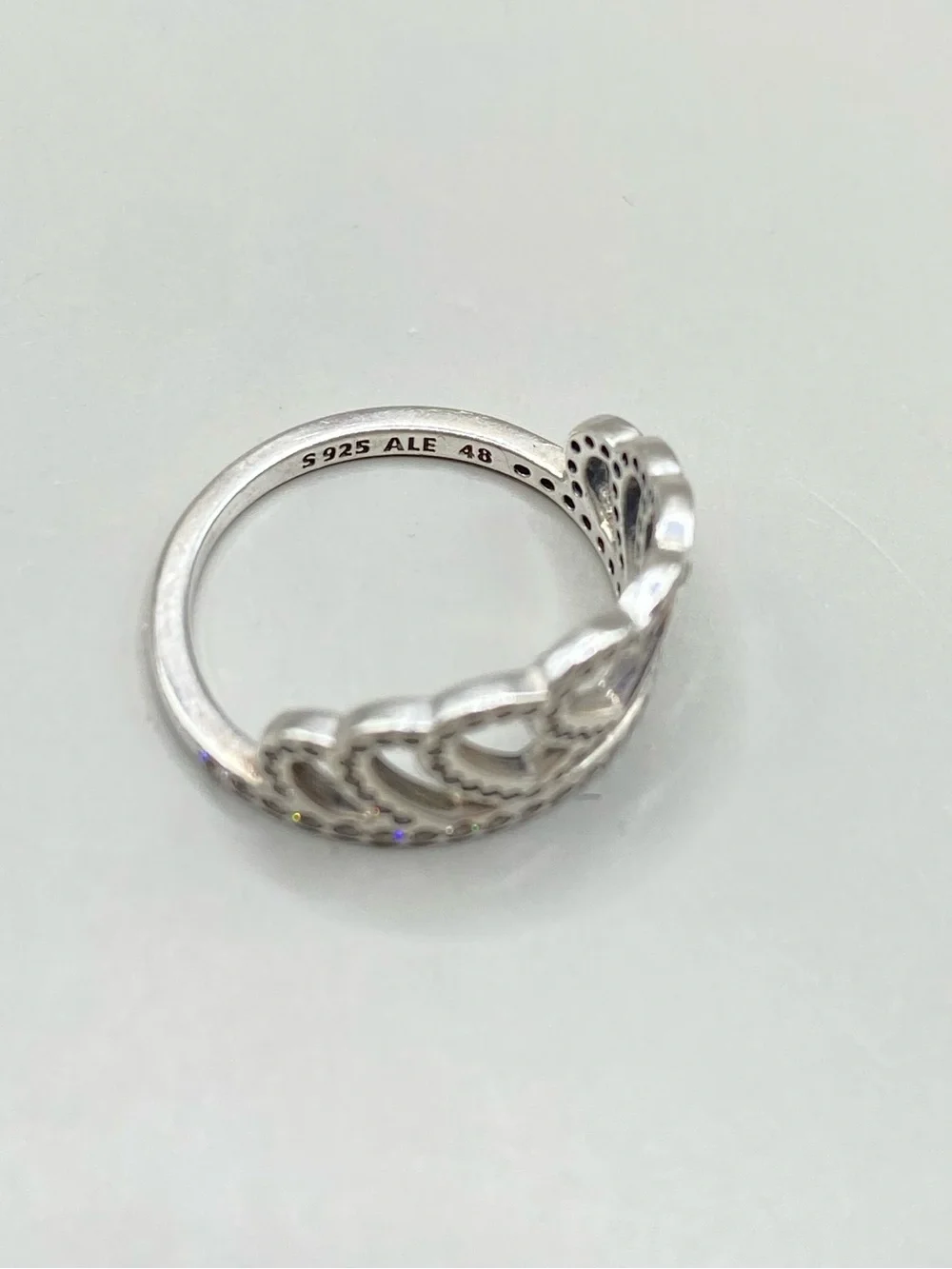 Pandora Sparkling Hearts Tiara Ring